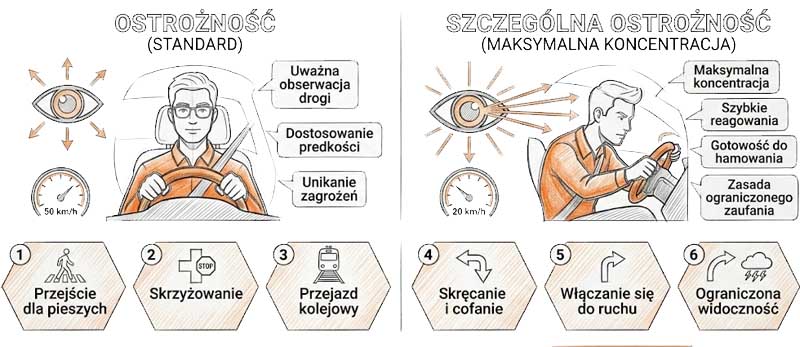 ostrożność na egzaminie