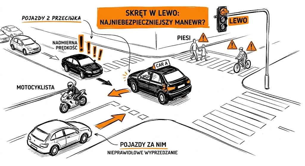 skręt w lewo